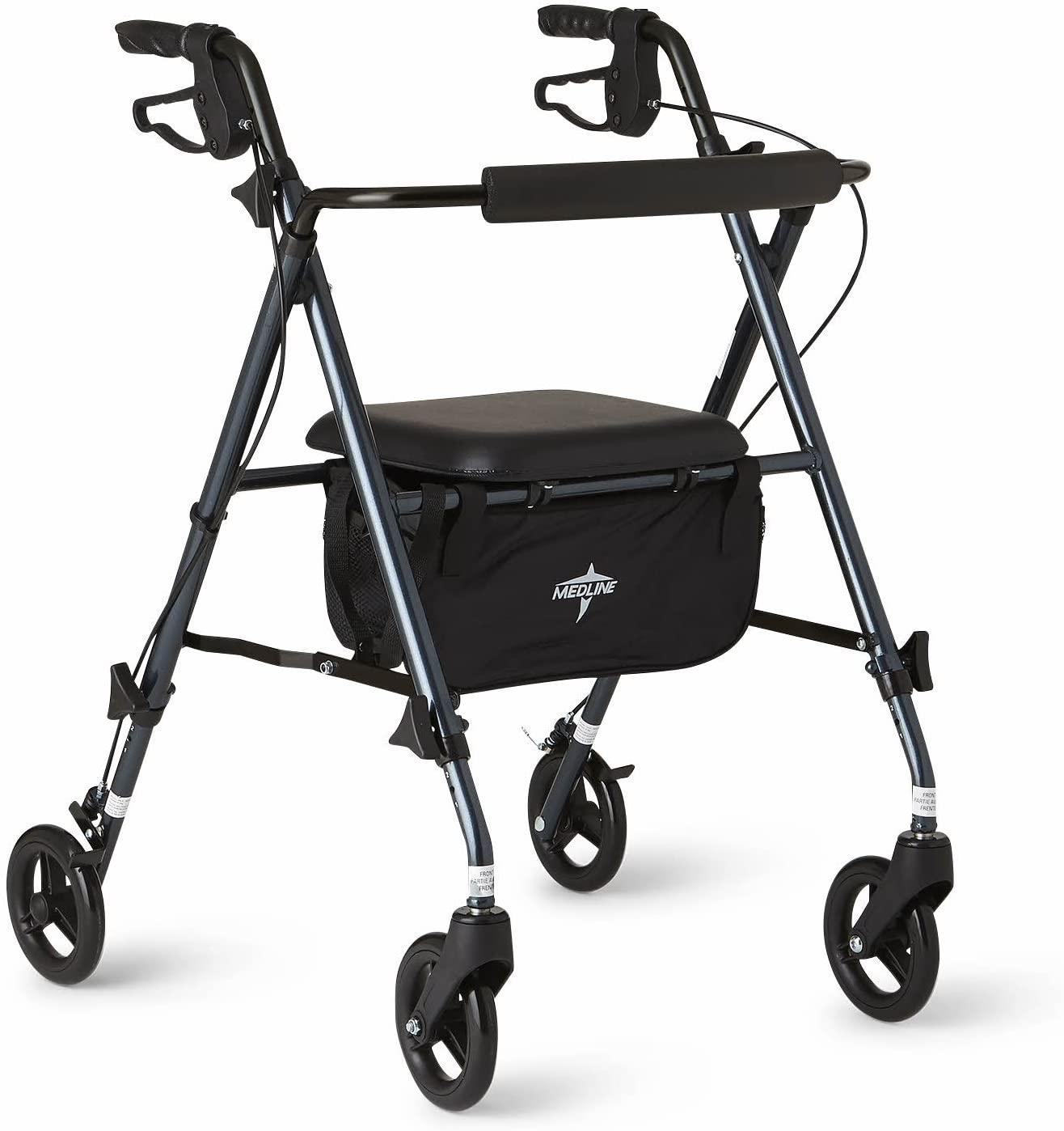 Medline Freedom Lightweight Folding Aluminum Mobility Rollator Walker walkers for seniors