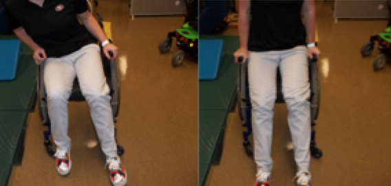 Pressure relief in a wheelchair Pressure relief in a wheelchair