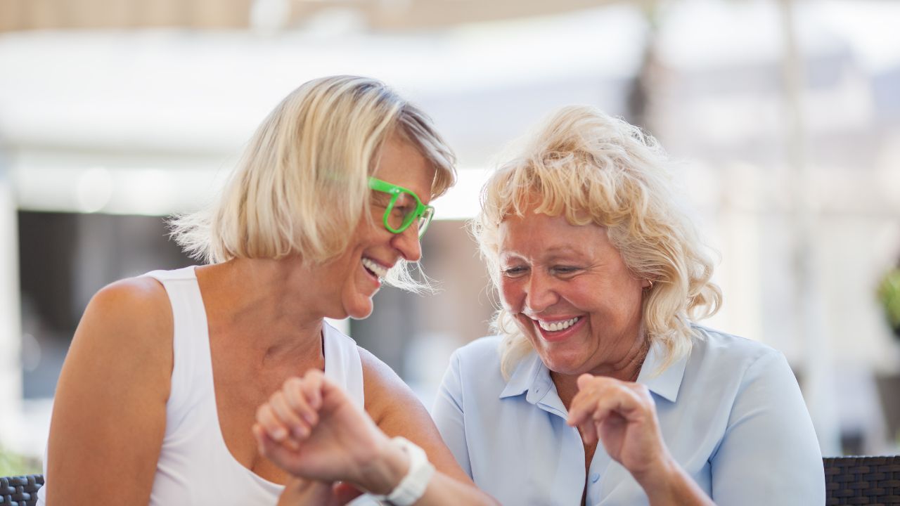 seniors with urinary continence laughing